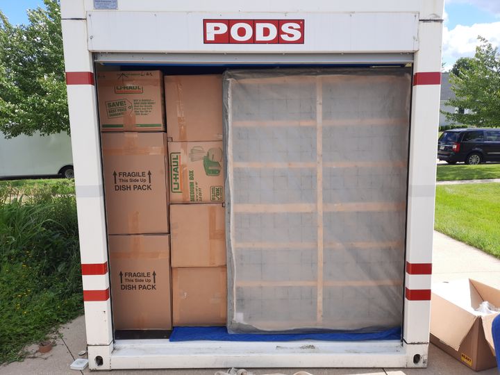 Packed PODS container (Loading Services) by Affordable Moving Solutions of Ohio